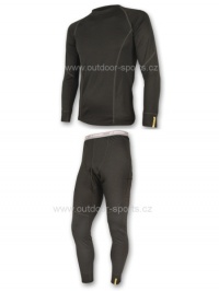 Akční set SENSOR MERINO WOOL ACTIVE pánský dlouhý rukáv + nohavice černá - XL