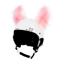 Crazy Uši ozdoba na helmu - YETI růžový