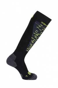 ponožky Salomon Mission black/granny green - XL