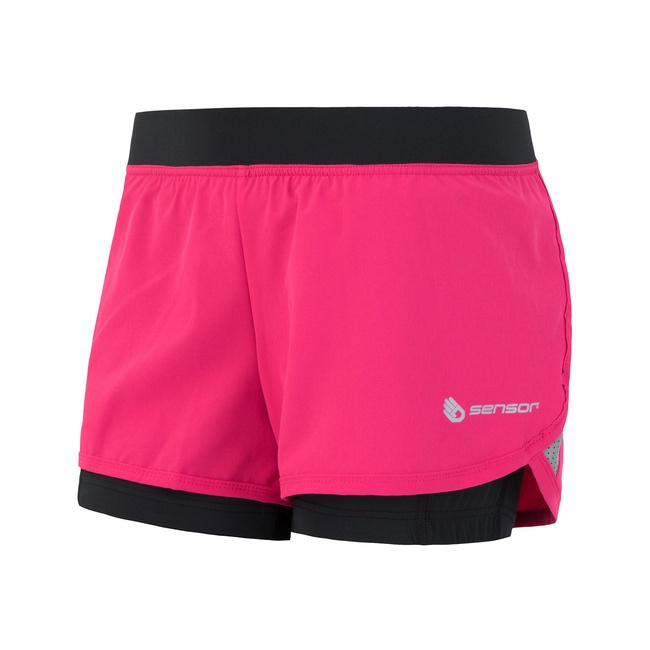 SENSOR TRAIL dámské šortky růžová/černá -XL