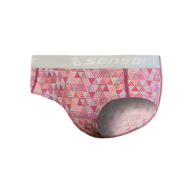 SENSOR MERINO IMPRESS dámské kalhotky lilla/pattern -XL