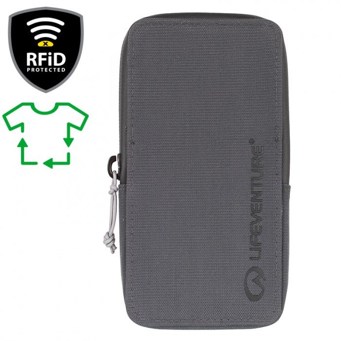 Lifeventure RFiD Phone Wallet Recycled grey
