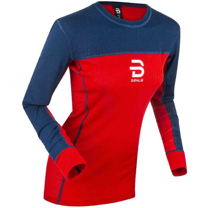 Bjorn Daehlie triko BJ Performance tech LS W červená/modrá L