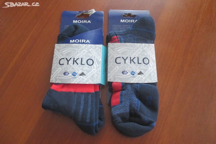 MOIRA ponožky CYKLO modro- červená