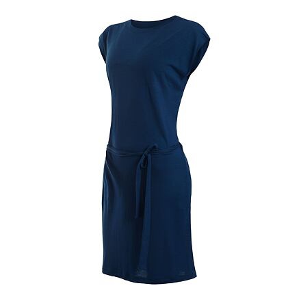 SENSOR MERINO ACTIVE dámské šaty deep blue -L
